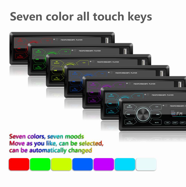 1 Din Universal M10 BT Car MP3 Player Colorful lights All Touth Keys Stereo Auto Audio